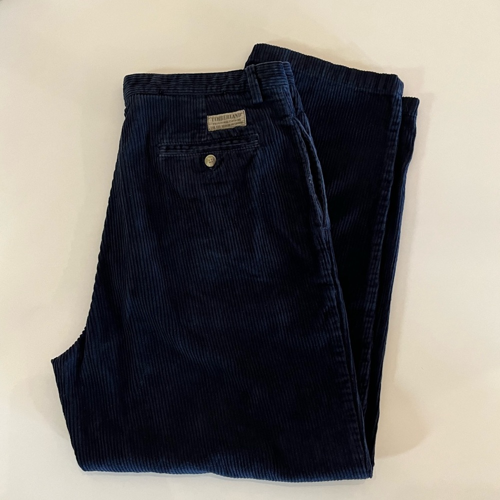 VTG Timberland Navy Corduroy Pants, Size 36x30 - Picture 3 of 7